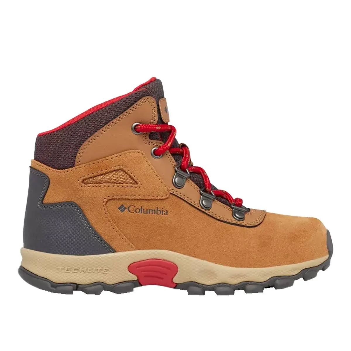 Columbia Youth Newton Ridge Amped Boot - 5 - Elk / Mountain Red