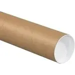 3 x 24" Kraft Heavy-Duty Mailing Tubes with Caps