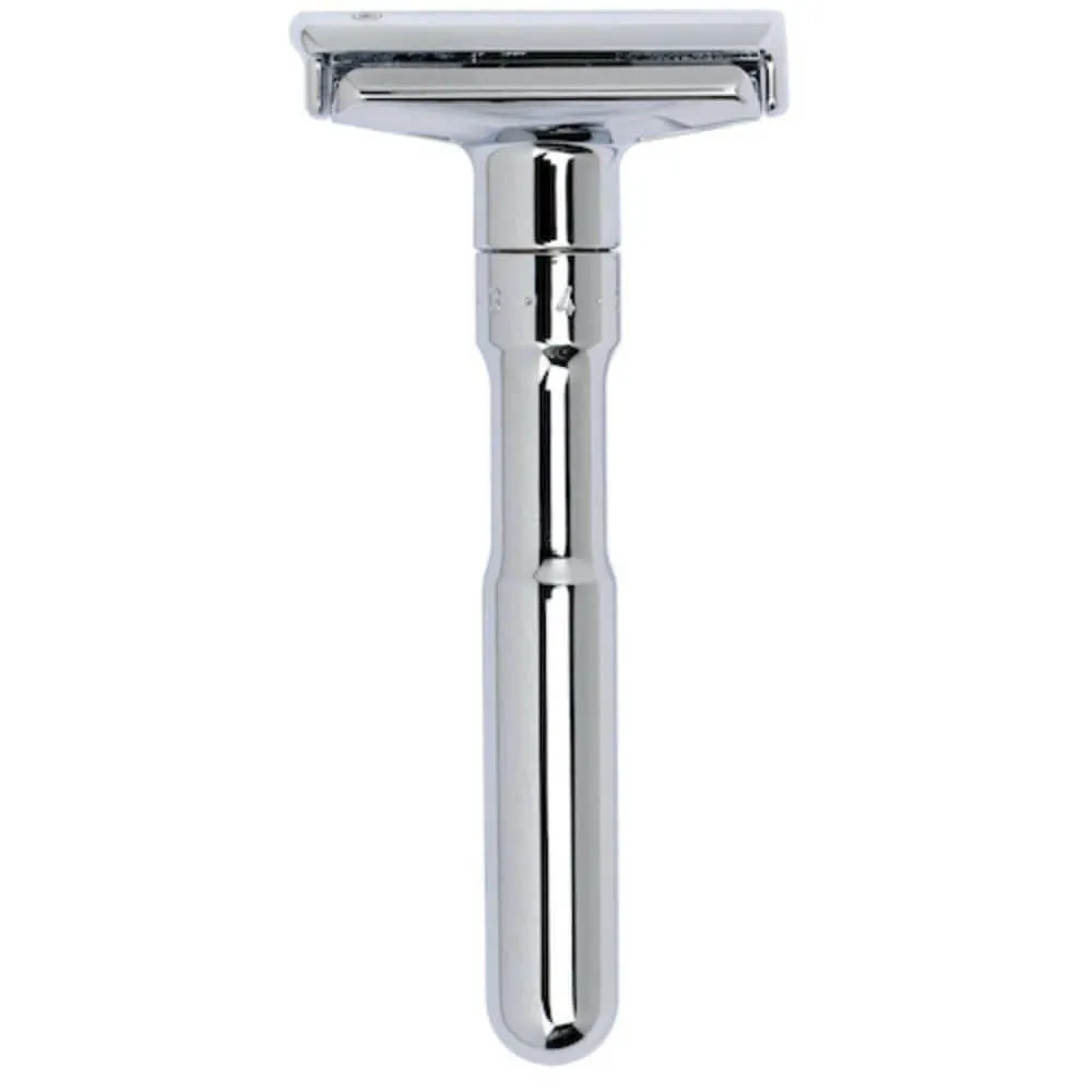 Merkur Futur 701 Double Edge DE Safety Razor - Polished Chrome - Long Handle