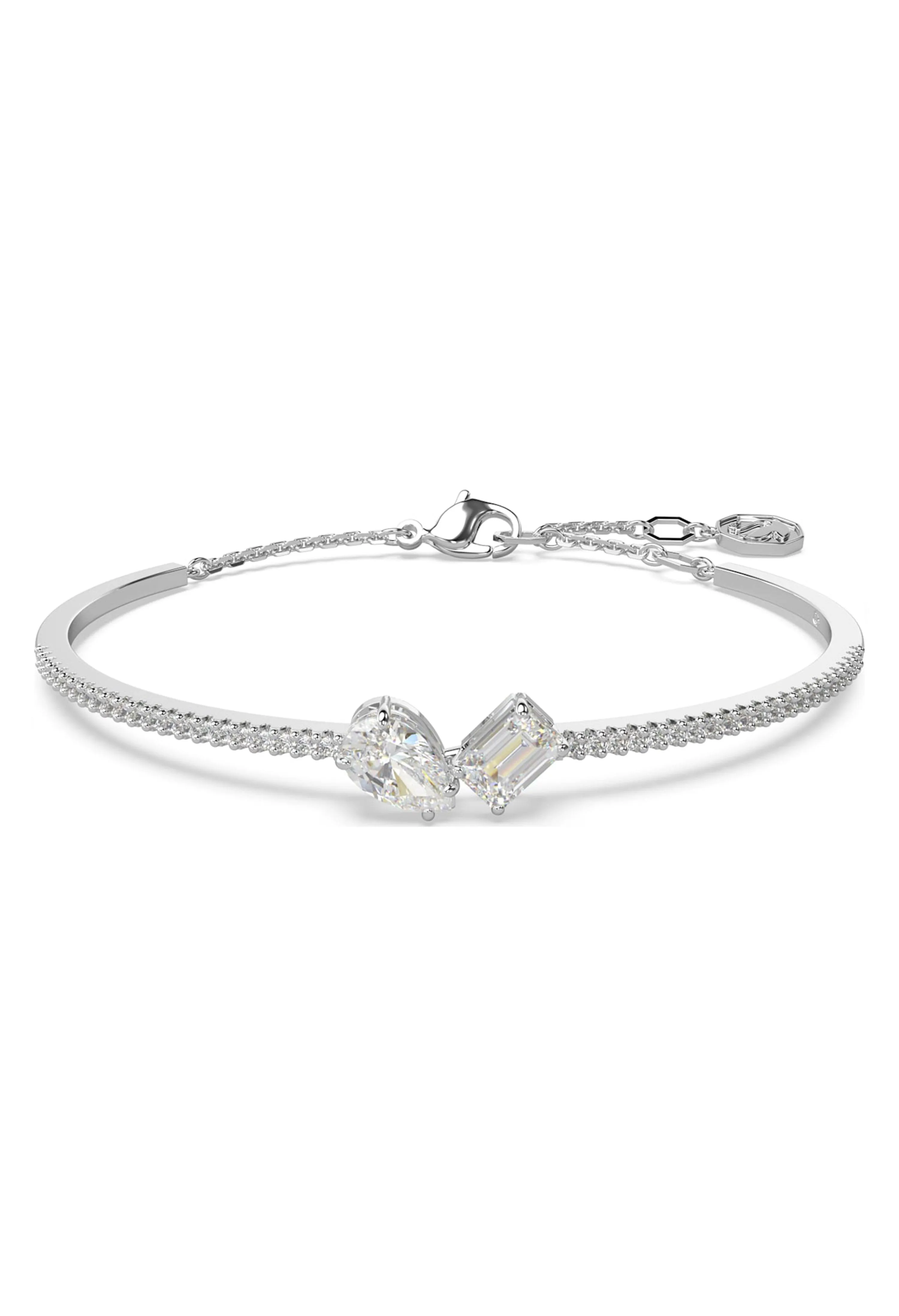 Swarovski Mesmera Bangle Mixed Cuts White Rhodium Plated