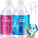 Crystal Clear Epoxy Resin Kit 2 Gallon Self-Leveling Coating and Casting Resin