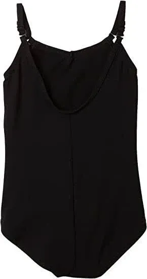 Capezio Girls&#039; Team Basic Camisole Leotard with Adjustable Straps, Black, Small