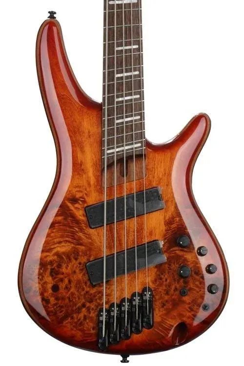 Ibanez SRMS805BTT Brown Topaz Burst Multiscale 5-String Bass Guitar