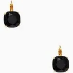 KATE SPADE • Jet Black Crystal Squared Away Leverback Earrings