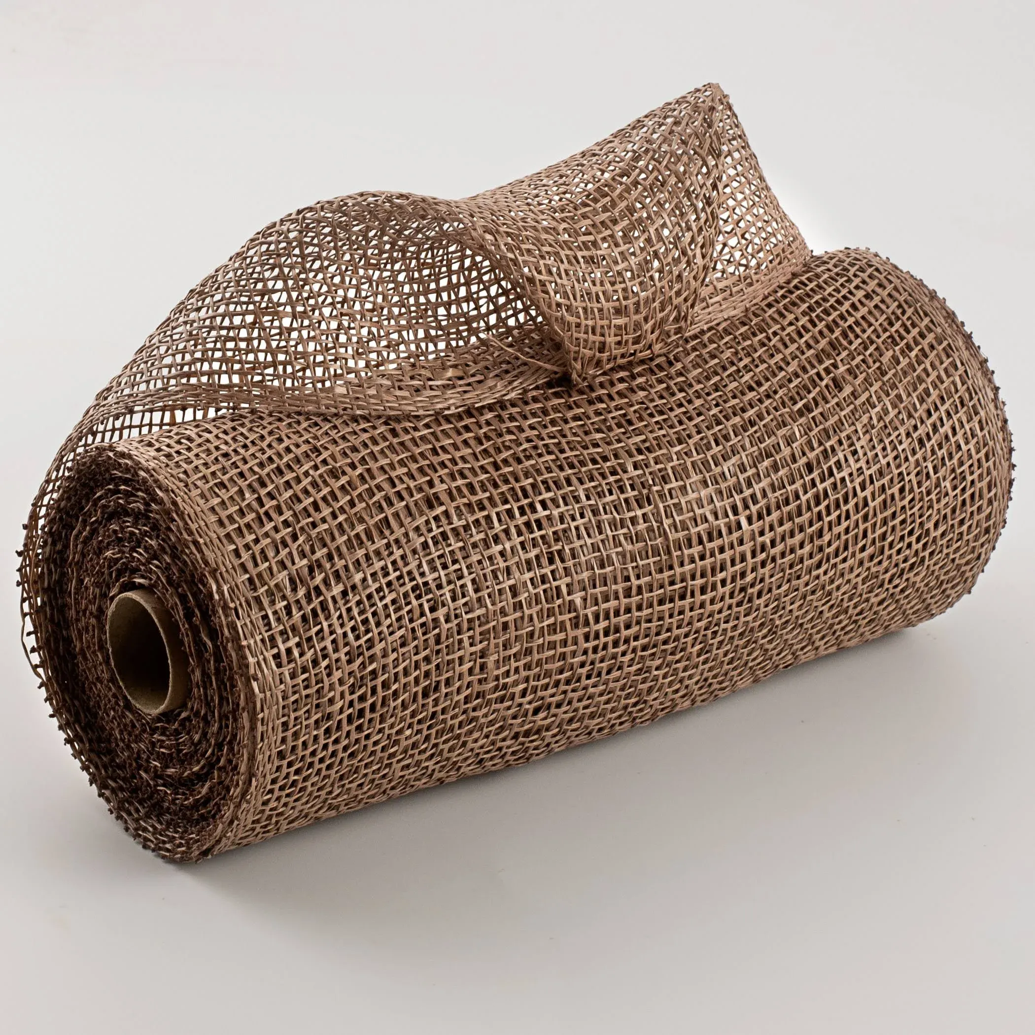 Brown Poly Burlap Mesh 10&quot; x 10 Yard Roll - Poly Burlap Mesh