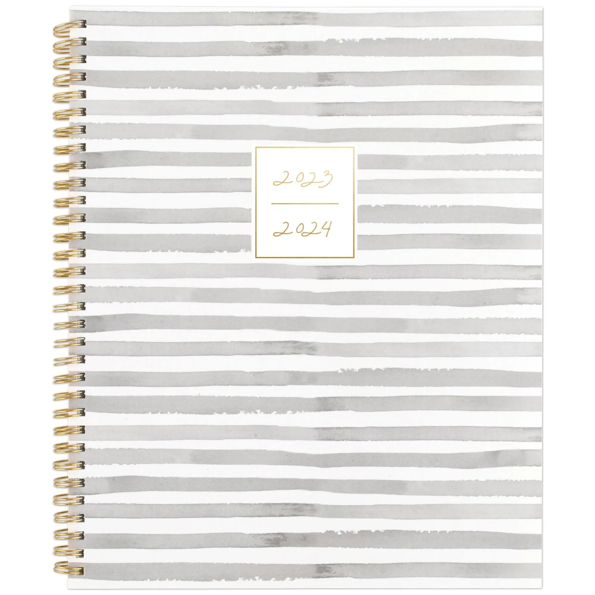 Cambridge 2023-2024 Academic Planner by Leah Bisch, Weekly & Monthly, 8-1/2" x 11", Large, Monthly Tabs, Pocket, Flexible Cover, Stripe (LB20-905A)