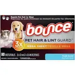 Bounce Pet Hair and Lint Guard Mega Dryer Sheets