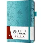 Clever Fox Dotted Journal 2.0 Compact Planning and Sketching Dot Grid Notebook 120 GSM Thick, No-Bleed Paper Planner with Pen Loop, Pocket, Ribbons