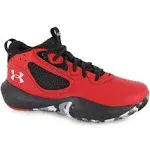 Under Armour Youth Lockdown 6 Basketball Shoes - Red, 6