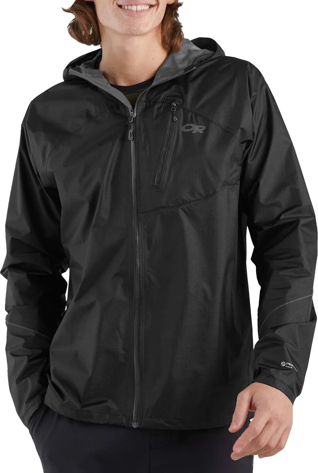 Outdoor Research Helium Rain Jacket - Black - Men's