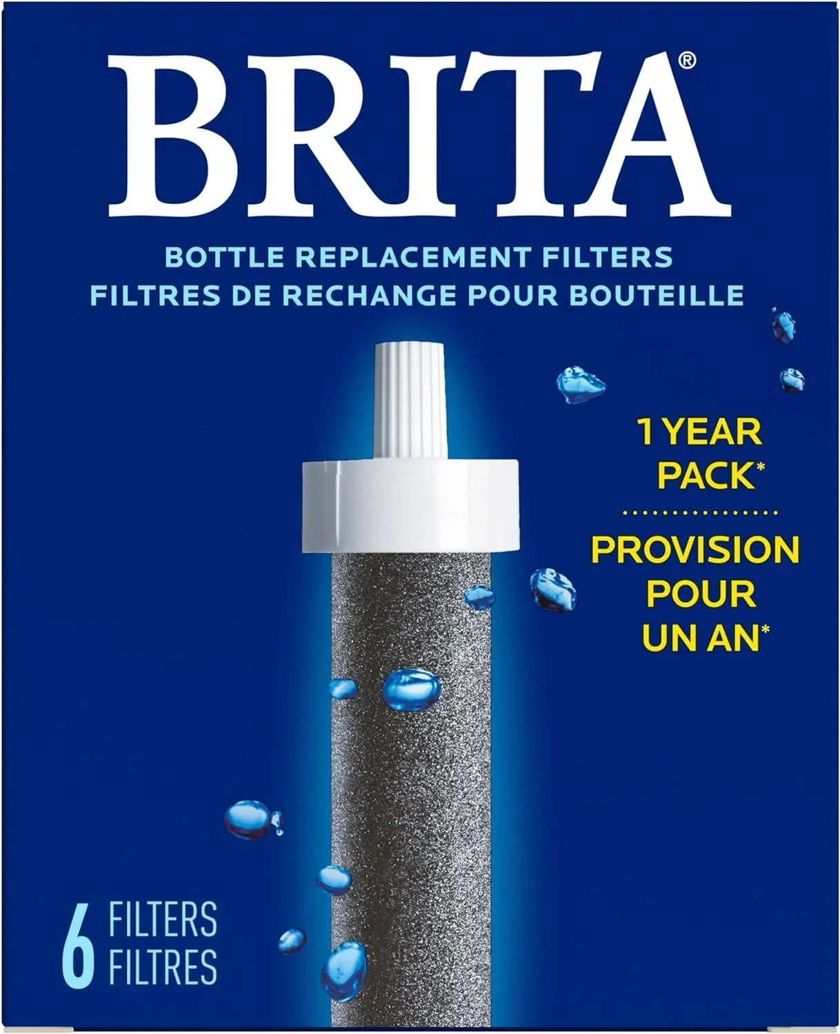 Brita 6-Pack Water Bottle Replacement Filters