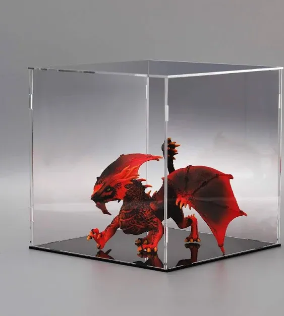 Evron Display Case for Collectibles Assemble Clear Acrylic Box Alternative Glass Case for Display Action Figures Home Storage & Organizing Toys