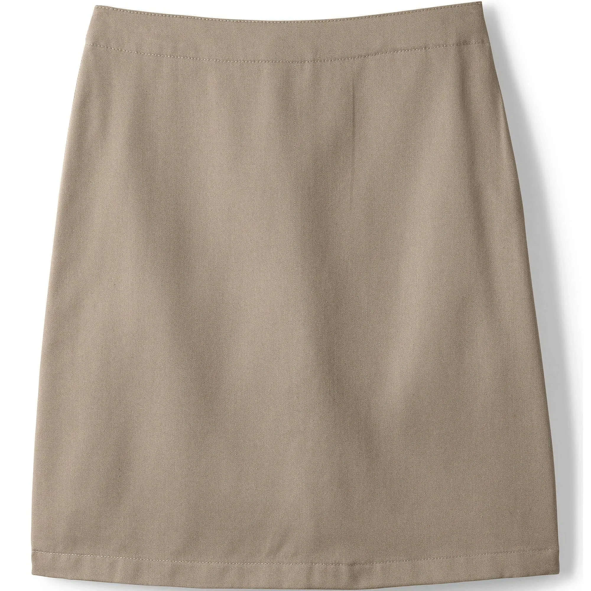 Lands' End School Uniform Girls Blend Chino Skort Top of Knee - 10 - Khaki