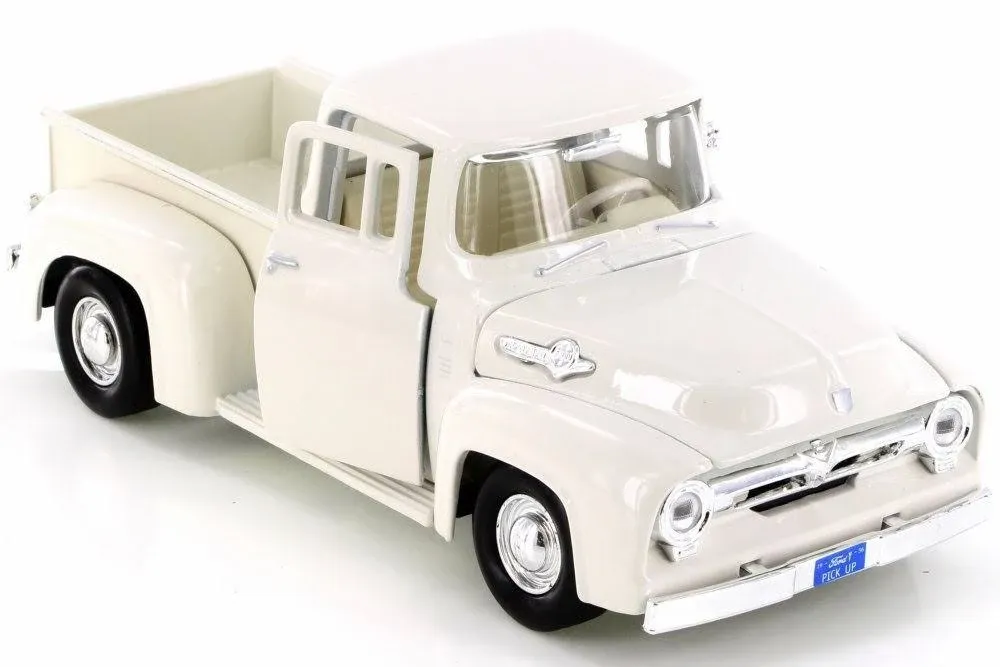 Motor Max 1956 Ford Pick Up Diecast Model Toy Car Truck, Gloss White