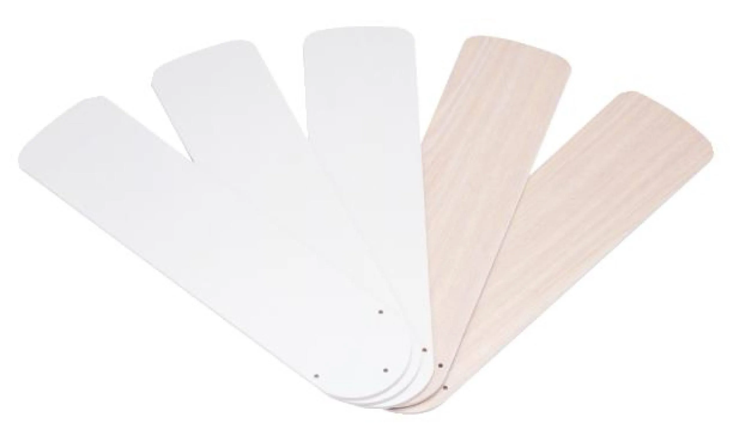 Westinghouse 7741600 52 inch White and Bleached Oak Reversible Fan Blades, 5-Count,