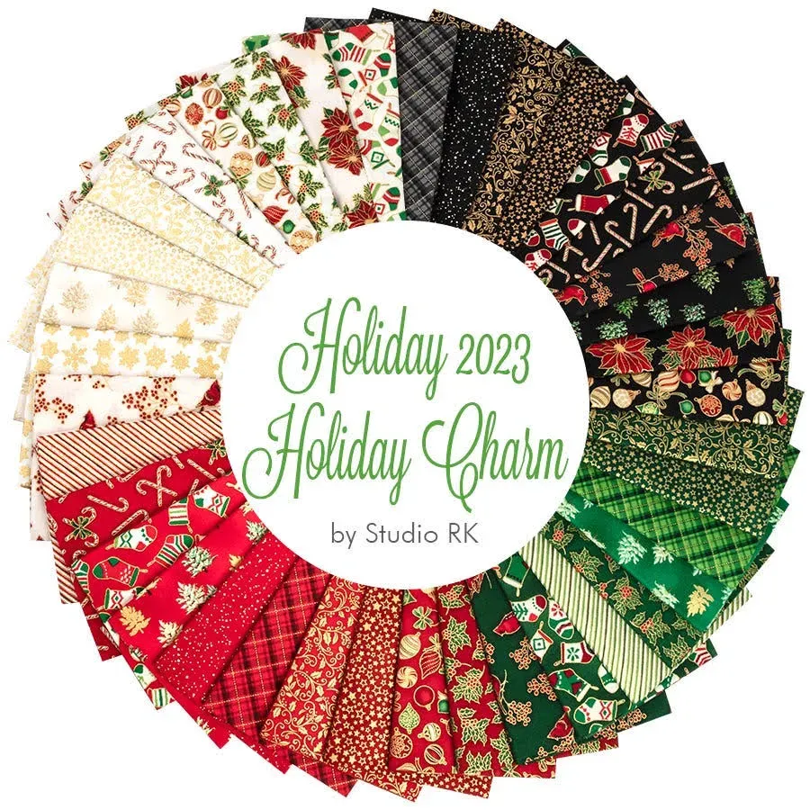 Robert Kaufman Holiday Charms - Fat Quarter Bundle Holiday Colorstory | FQ-2021-38