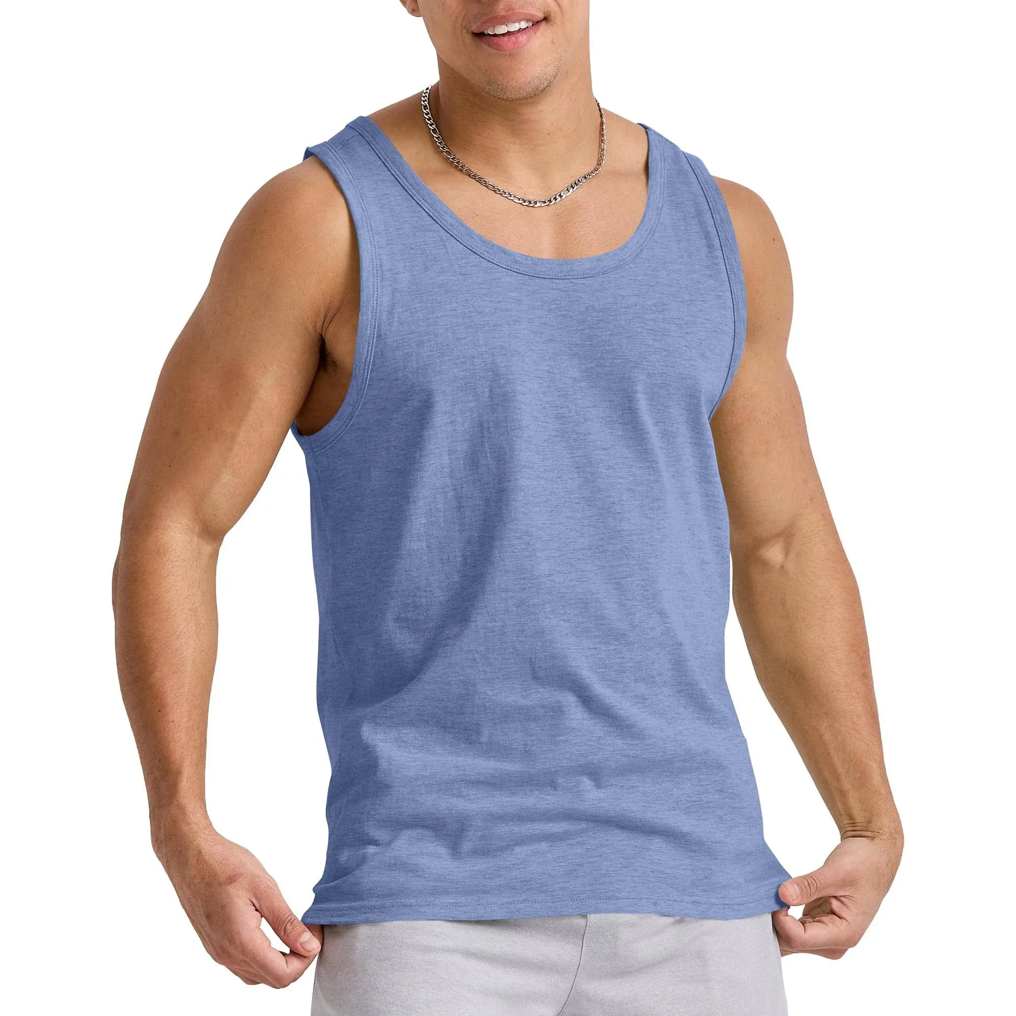 Hanes Men's Originals Tri-Blend Tank Top, Lightweight Tanks For Men, Sleeveless Tank Shirt