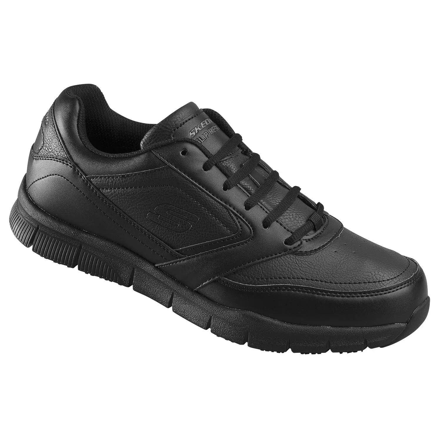 Skechers Work Men's Nampa Slip Resistant Shoes | Black | Size 10.5