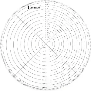 Avey UPTTHOW 10" Round Center Finder Compass Clear Acrylic for Drawing Circles On Fabric, Wood, Poster Board, Plastic, Metal, Glass, Composites Also