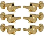 Grover 406G Rotomatic 18:1 Self Locking 3 Per Side Machine Heads, Gold