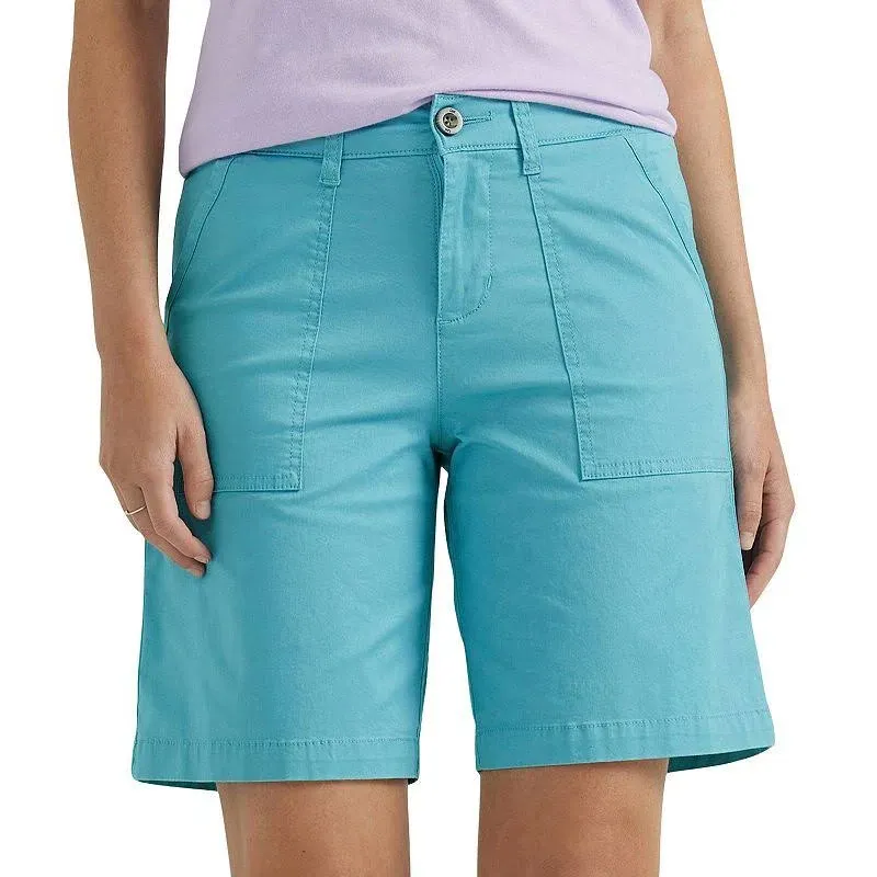 Ultra Lux Comfort Flex-To-Go Relaxed Utility Bermuda:Bay Blue:10:M | Women's WOMEN | Lee®