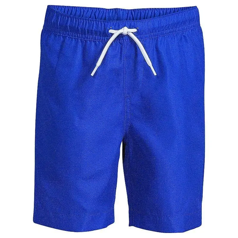 Lands' End Boys Solid Swim Trunks - Electric Blue