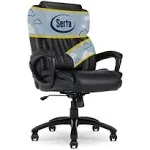 Serta Garret Executive Office Chair Space Black Bonded Leather