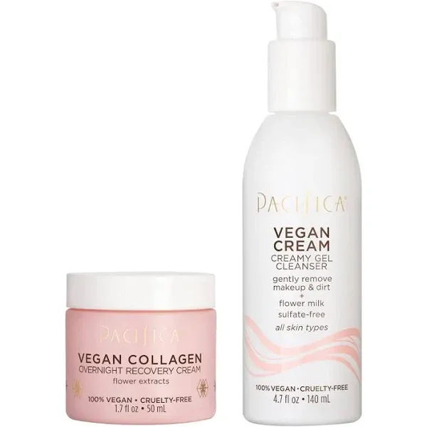 Pacifica Vegan Collagen Overnight Recovery Cream &amp; Pacifica Vegan Collagen Serum