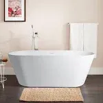 Vanity Art Freestanding Solid Surface Resin Matte Bathtub - VA6912-MS