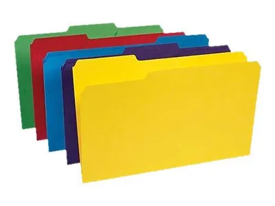 Staples Heavyweight Colored File Folders, 3 Tab, Legal, 50/Box