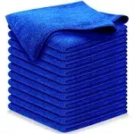 Premium Microfiber Cleaning Cloth - 12 Pack - 1200 Washes, Streak-Free Mirror