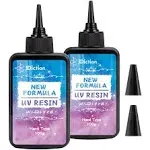 200G UV Resin, New Formula Crystal Clear UV Resin Solar Cure Sunlight Activated