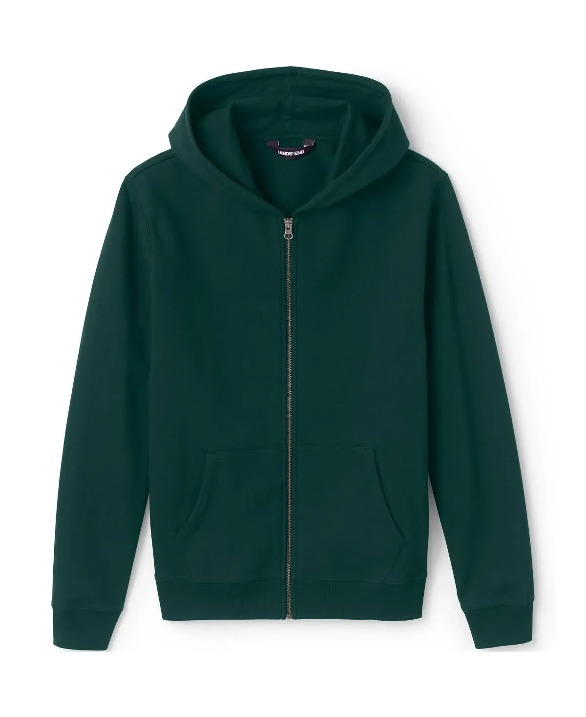 Adult Zip Front Sweatshirt - Lands' End - Green - Xxs