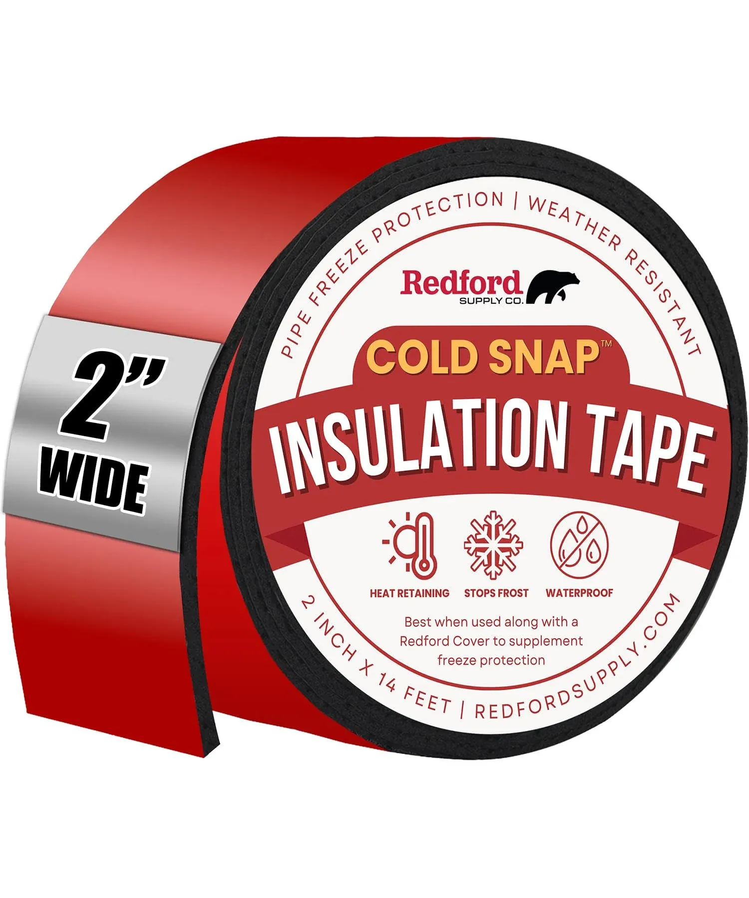 2 Inch Pipe Insulation Tape - Weather Resistant Water Pipe Wrap Tape - Outdoo...