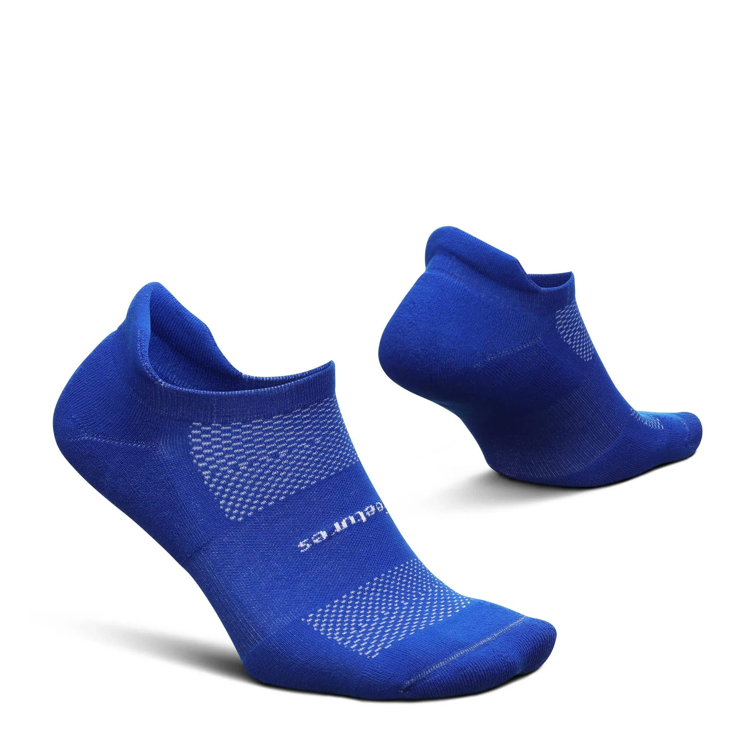 Feetures High Performance Max Cushion No Show Tab Boost Blue / Large