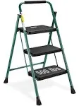 Hbtower 3 Step Ladder, Folding Step Stool with Wide Anti-Slip Pedal, 500 Lbs Stu