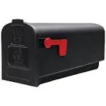 Solar Group PL10B Plastic Rural Black Mailbox