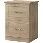 Realspace 17"D Vertical 2-Drawer File Cabinet, Spring Oak