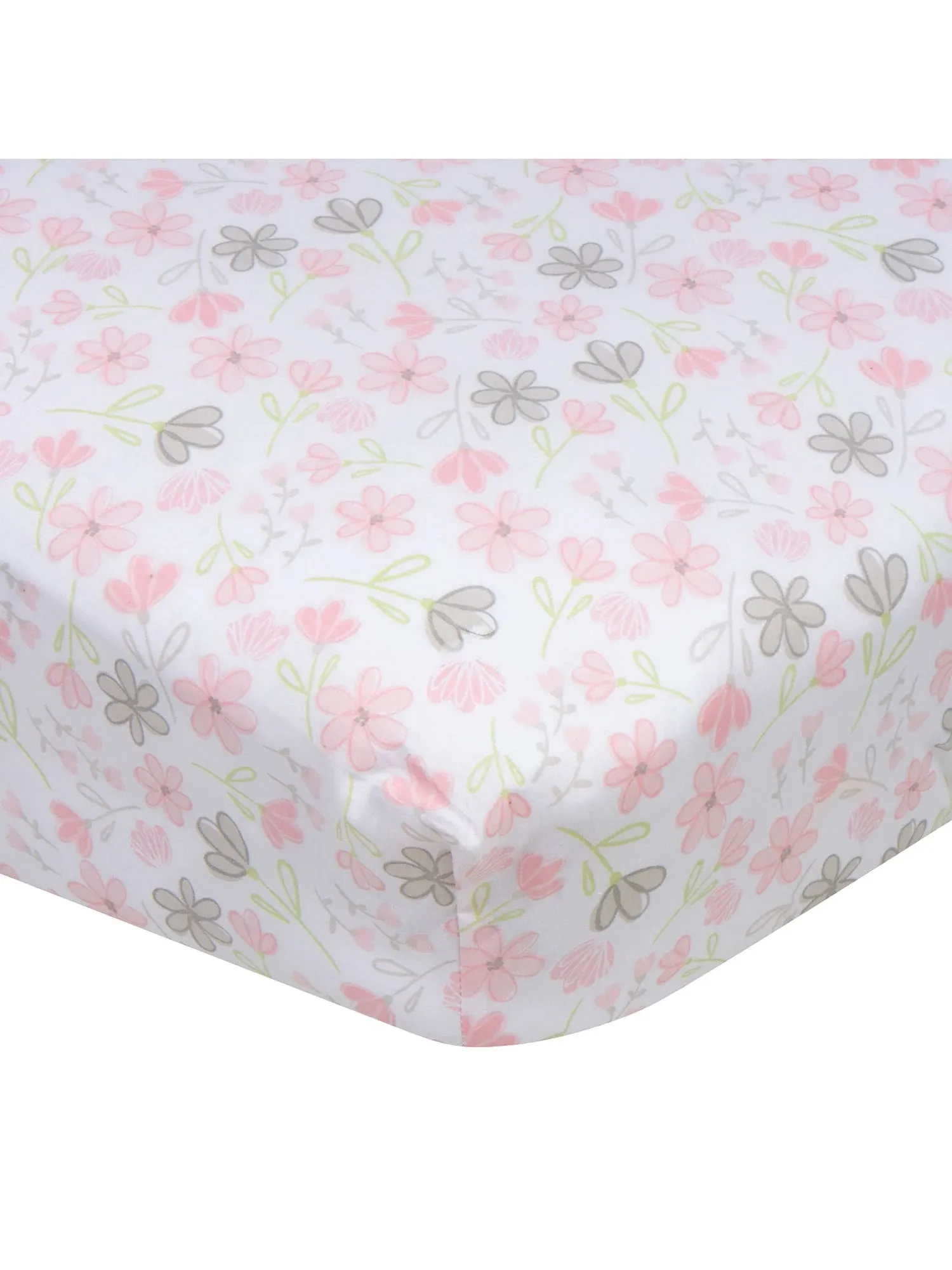 Girls Flowers Fitted Crib Sheet