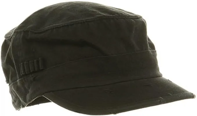 Washed Cotton Fitted Army Cap