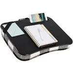 LAPGEAR Designer Lap Desk with Phone Holder and Device Ledge - Buffalo Check - Fits up to 15.6 Inch Laptops - Style No. 45428