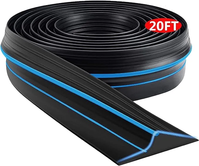 Jin&Bao Universal Garage Door Threshold Seal Strip, Bottom Weather Stripping Replacement Rubber Waterproof 20 FT Length（Blue）