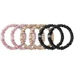 Pure Silk Skinny Scrunchies - 6 Pack