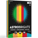 Astrobrights Color Cardstock -Primary Assortment, 65lb, 8.5 x 11, Assorted Primary Colors, 100/Pack