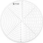 Avey UPTTHOW 10" Round Center Finder Compass Clear Acrylic for Drawing Circles On Fabric, Wood, Poster Board, Plastic, Metal, Glass, Composites Also