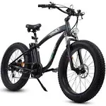 ECOTRIC Coolboy Electric Bike 26" Fat Tire 750W Electric Mountain Bike 48V 12.5AH Removable Large Battery Adult Electric Bicycles Beach Snow Mountain Bike Dual Shock Absorber & Shimano 7-Speed