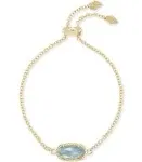 Kendra Scott Elaina Bracelet in Gold Light Blue Illusion