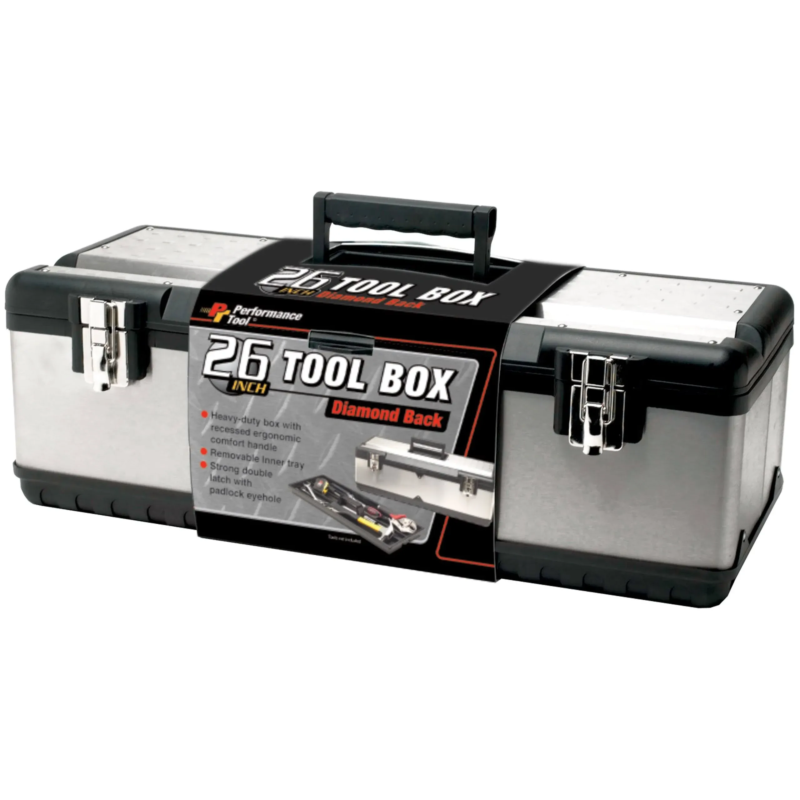 Performance Tool W54026 26-Inch Steel Tool Box With Removable Tote