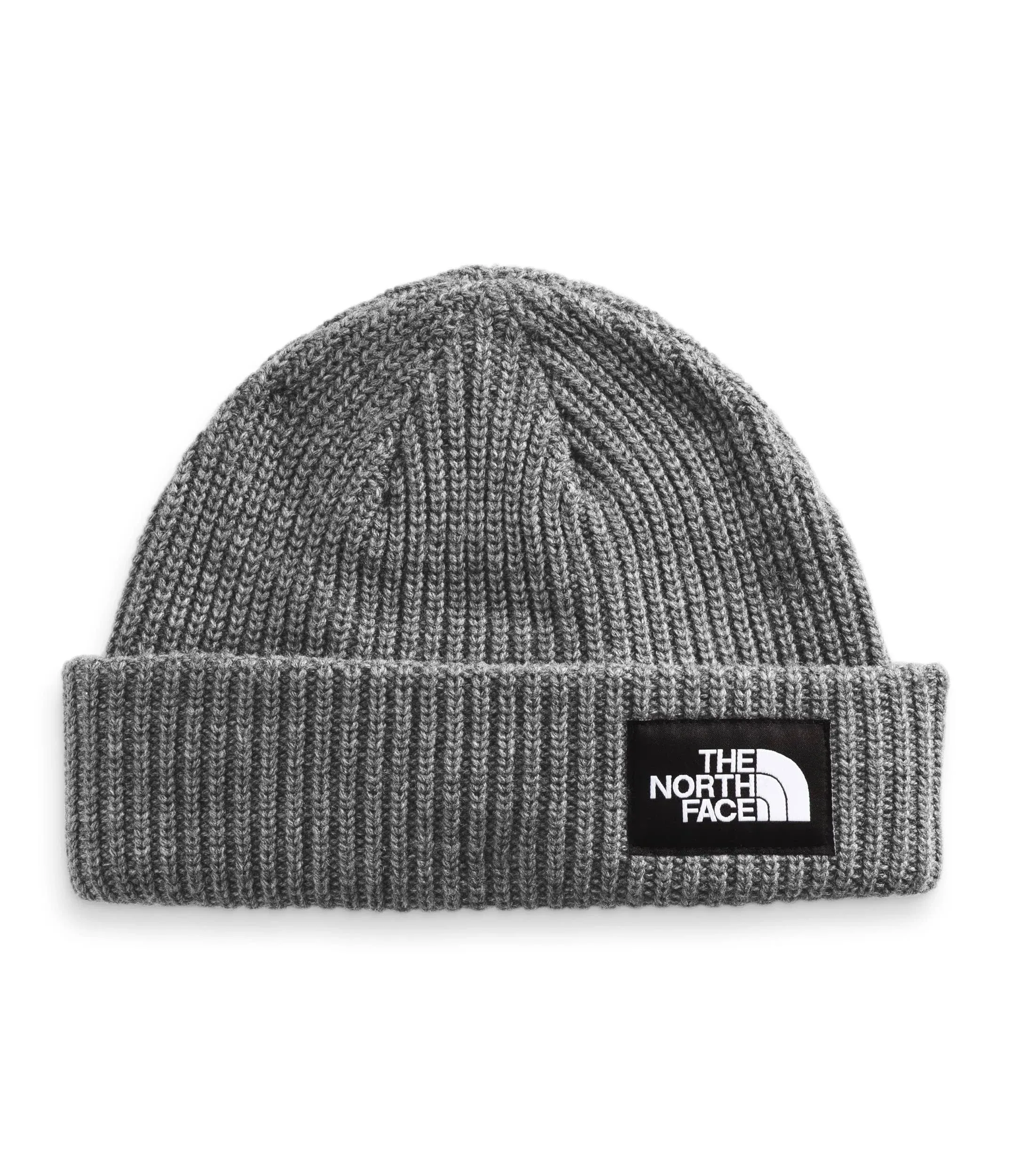 The North Face Womans Knit Insulated Cuffed pom Beanie Hat One Size Gray #L4