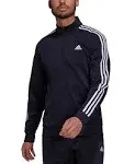 Adidas Men's Warm-Up Tricot Regular 3-Stripes Track Jacket, Legend Ink/White / 2XL